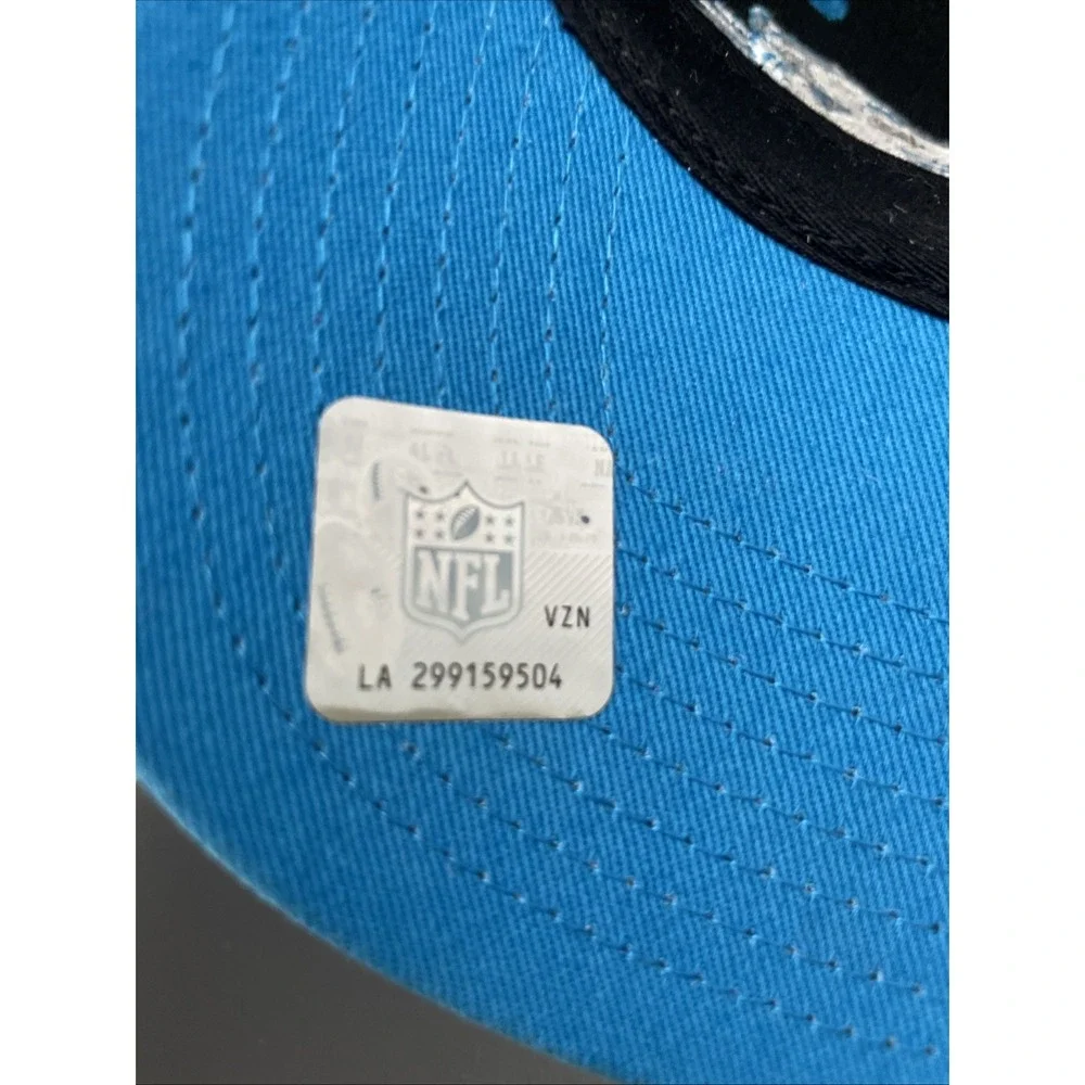 NFL Carolina Panthers Cap - Black - Backstrap One Size Fits‎ All Blue